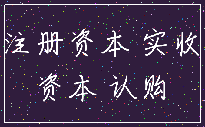 注册资本 实收_资本 认购
