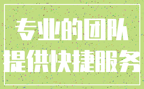 专业的团队_提供快捷服务