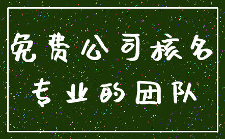 免费公司核名_专业的团队