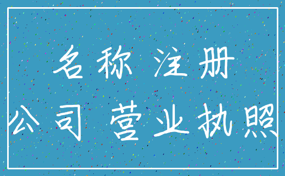 名称 注册_公司 营业执照