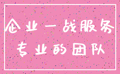 企业一战服务_专业的团队