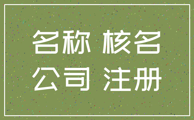 名称 核名_公司 注册