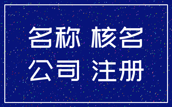 名称 核名_公司 注册