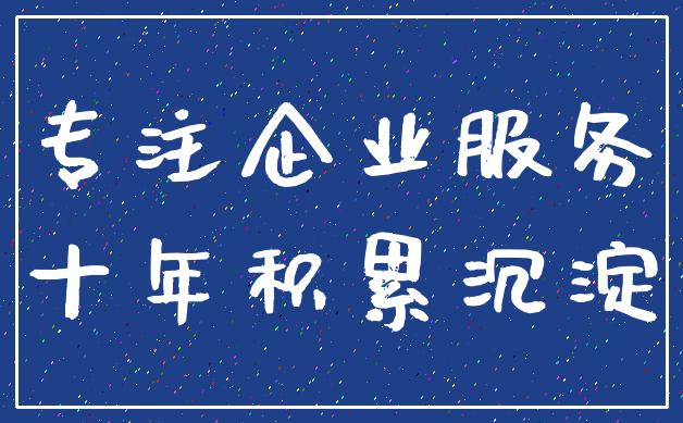专注企业服务_十年积累沉淀