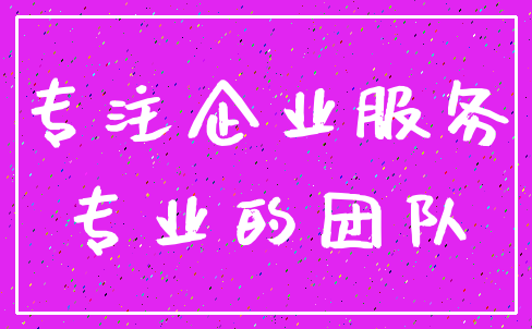 专注企业服务_专业的团队