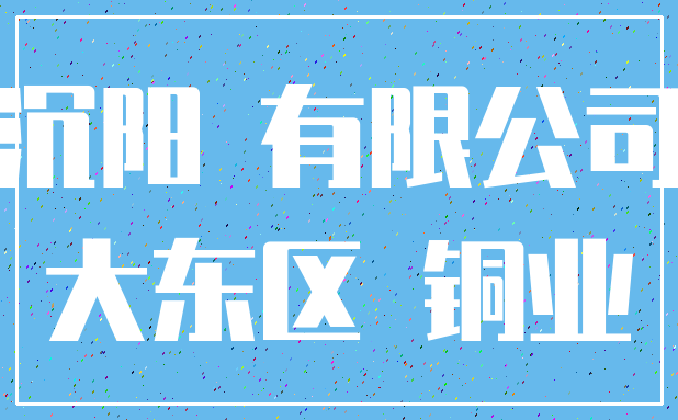 沉阳 有限公司_大东区 铜业