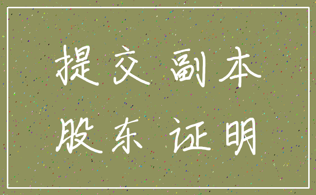 提交 副本_股东 证明