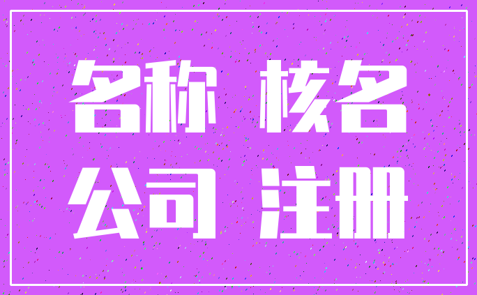 名称 核名_公司 注册