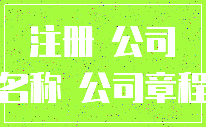 注册 公司_名称 公司章程
