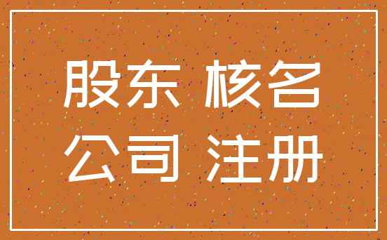 股东 核名_公司 注册