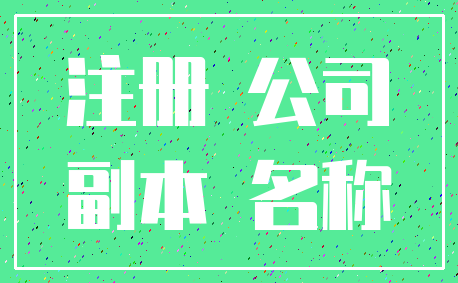 注册 公司_副本 名称