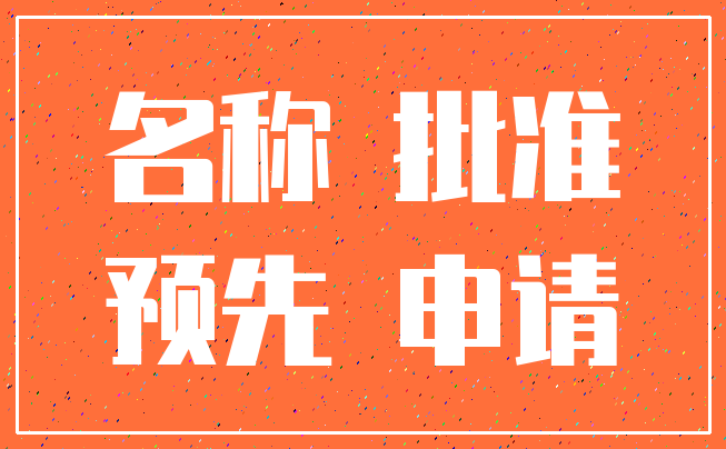 名称 批准_预先 申请