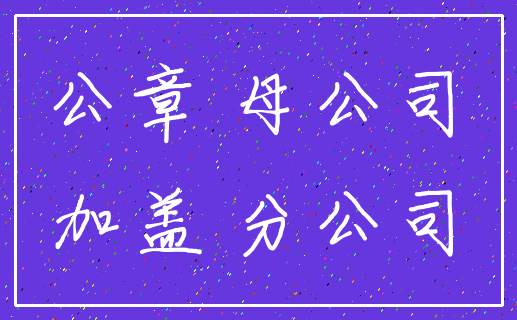 公章 母公司_加盖 分公司