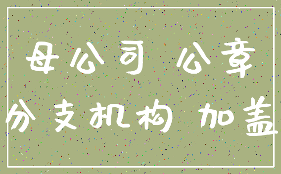 母公司 公章_分支机构 加盖