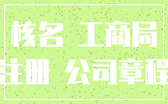 核名 工商局_注册 公司章程