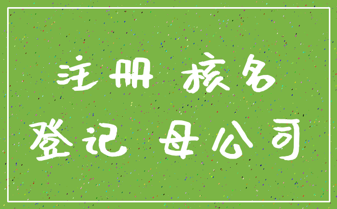 注册 核名_登记 母公司