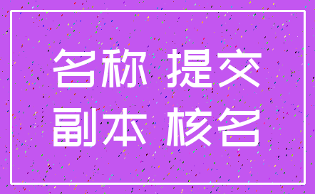 名称 提交_副本 核名