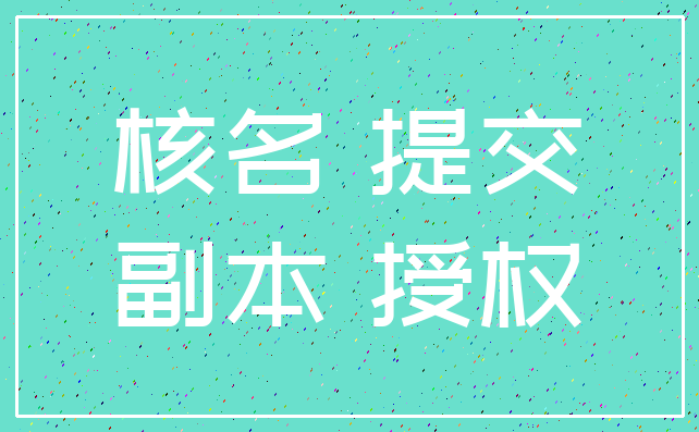 核名 提交_副本 授权