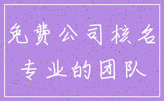 免费公司核名_专业的团队