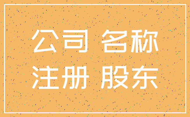 公司 名称_注册 股东