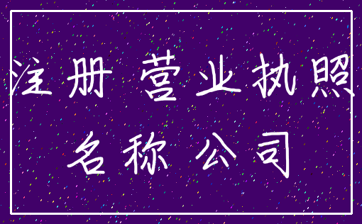 注册 营业执照_名称 公司