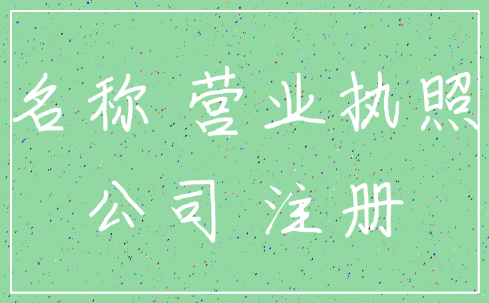 名称 营业执照_公司 注册