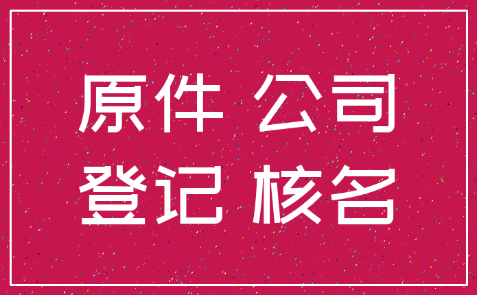原件 公司_登记 核名