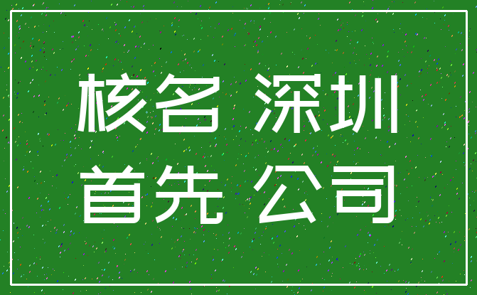 核名 深圳_首先 公司