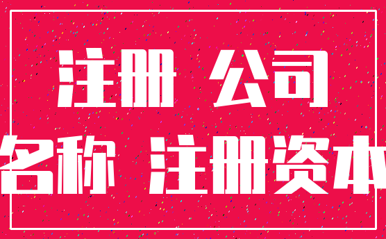 注册 公司_名称 注册资本