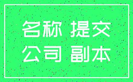 名称 提交_公司 副本