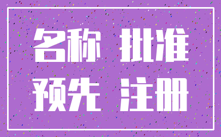 名称 批准_预先 注册