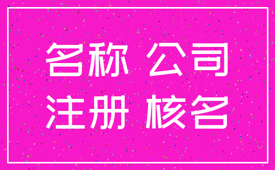 名称 公司_注册 核名