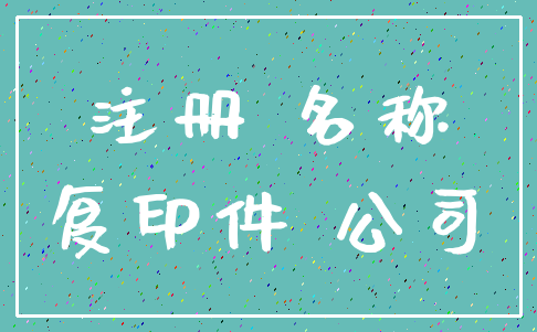 注册 名称_复印件 公司
