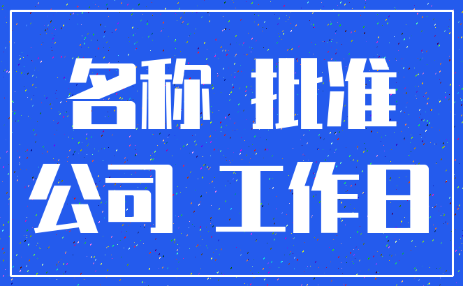名称 批准_公司 工作日