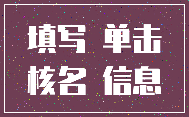 填写 单击_核名 信息