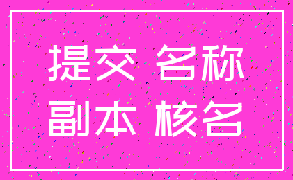 提交 名称_副本 核名