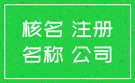 核名 注册_名称 公司