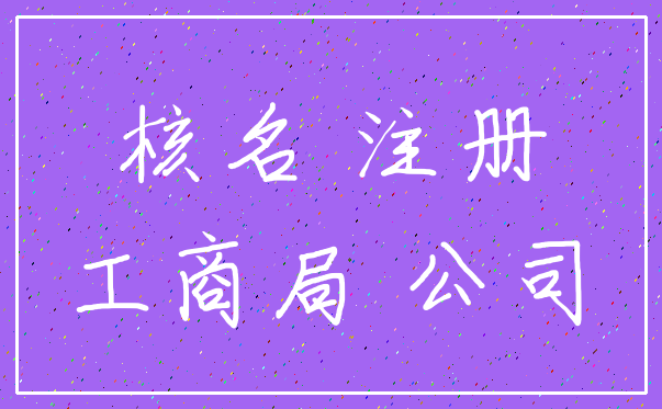 核名 注册_工商局 公司