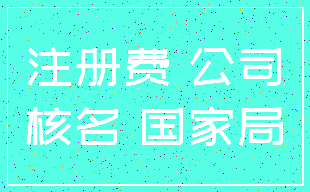 注册费 公司_核名 国家局