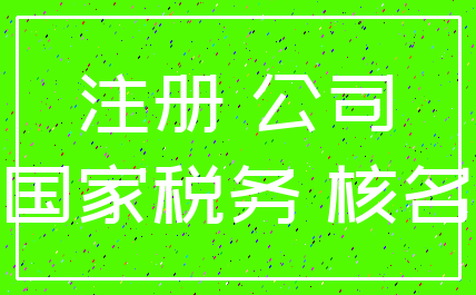 注册 公司_国家税务 核名