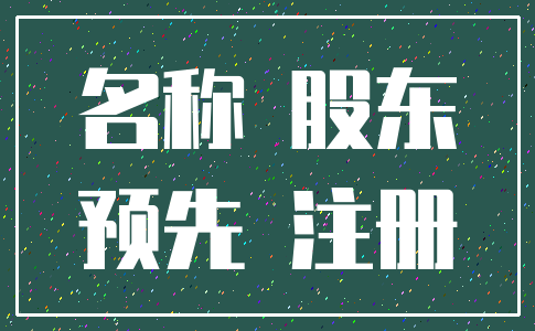 名称 股东_预先 注册