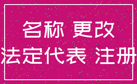 名称 更改_法定代表 注册
