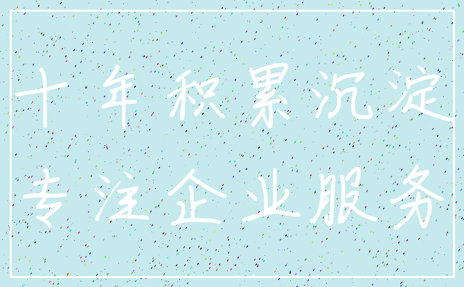 十年积累沉淀_专注企业服务