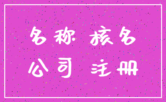 名称 核名_公司 注册