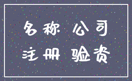 名称 公司_注册 验资
