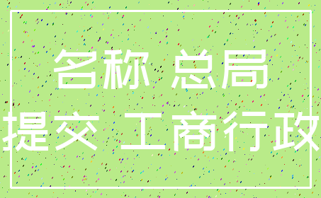 名称 总局_提交 工商行政