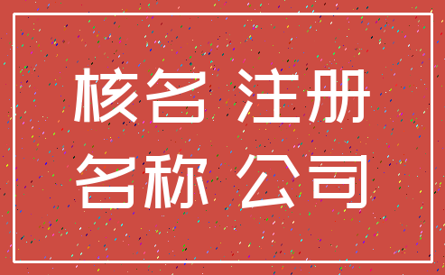 核名 注册_名称 公司