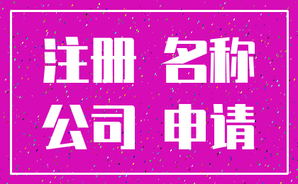 注册 名称_公司 申请