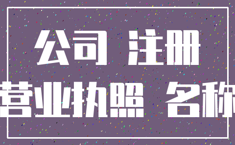 公司 注册_营业执照 名称