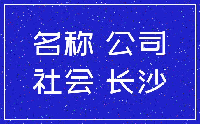 名称 公司_社会 长沙
